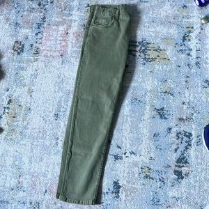 Green adjustable jeans